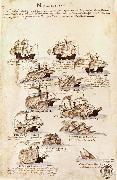 unknow artist, Sedan Vasco da Gama oppnat sjovagen to Ostindiev via Gobabopps udden avseglade a fleet pa twelve vessel wonder charge of Cabral the 9 Mar 1500 in orde